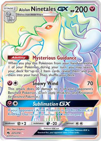 Alolan Ninetales GX (Secret) (225/214)  - SM  Lost Thunder Holofoil