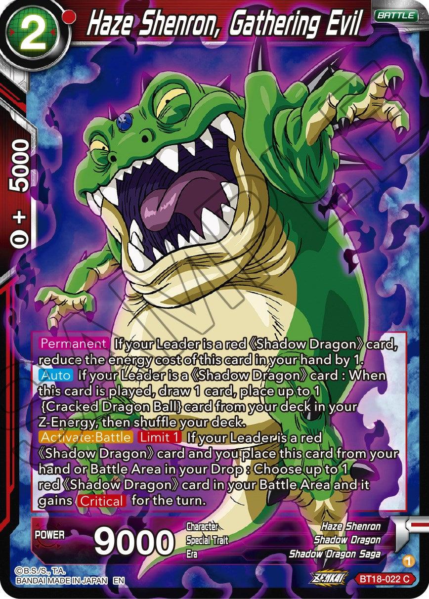 Haze Shenron, Gathering Evil (BT18-022) [Dawn of the Z-Legends] - POKÉ JEUX
