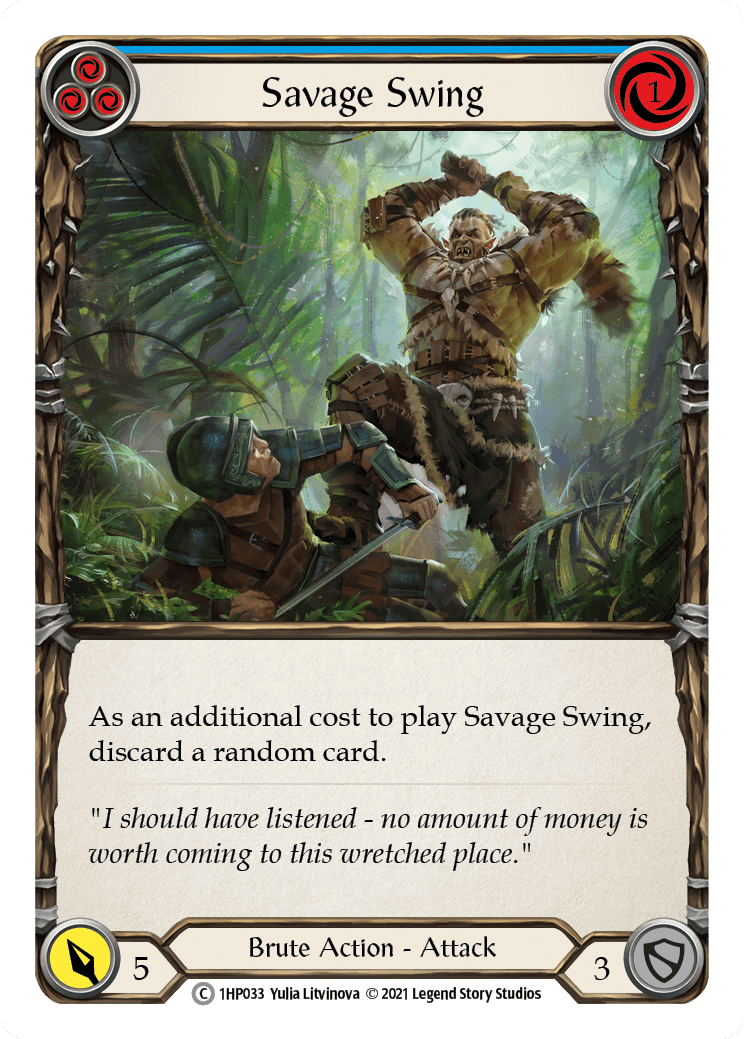 Savage Swing (Blue) [1HP033] (History Pack 1) - POKÉ JEUX
