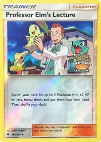 Professor Elm's Lecture (Regional Championships) [Staff] (188/214)  - League & Championship Cards Reverse Holofoil