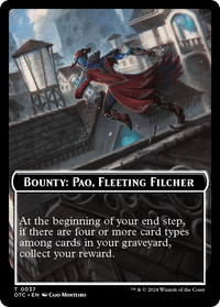 Bounty: Paq, Fleeting Filcher // Bounty Rules Double-Sided Token [Outlaws of Thunder Junction Commander Tokens] - POKÉ JEUX