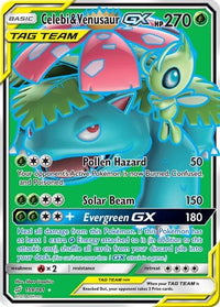 Celebi & Venusaur GX (Full Art) (159/181) - SM  Team Up Holofoil