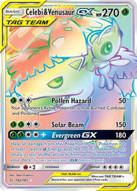 Celebi & Venusaur GX (Secret) (182/181) - SM  Team Up Holofoil