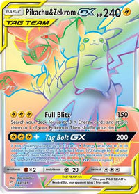 Pikachu & Zekrom GX (Secret) (184/181) - SM  Team Up Holofoil