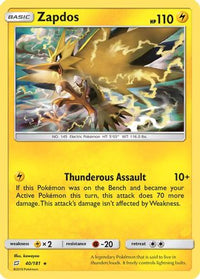 Zapdos (40/181) - SM  Team Up Holofoil