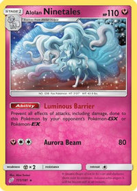 Alolan Ninetales (111/181) - SM  Team Up Holofoil