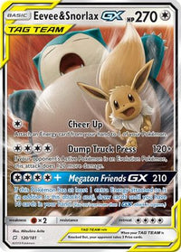 Eevee & Snorlax GX (120/181)  - SM  Team Up Holofoil