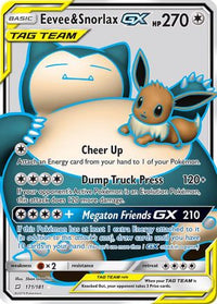 Eevee & Snorlax GX (Full Art) (171/181) - SM  Team Up Holofoil