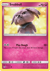 Snubbull (Holo Common) (15/18)  - Detective Pikachu Holofoil