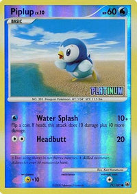 Piplup [Platinum] (71/100)  - Burger King Promos Reverse Holofoil