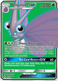 Venomoth GX (Full Art) (193/214)  - SM  Unbroken Bonds Holofoil
