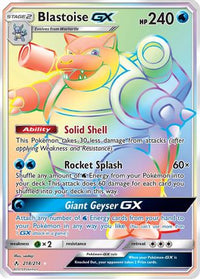 Blastoise GX (Secret) (218/214) - SM  Unbroken Bonds Holofoil