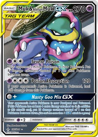 Muk & Alolan Muk GX  (Full Art) (197/214) - SM  Unbroken Bonds Holofoil