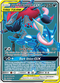 Greninja & Zoroark GX  (Full Art) (200/214)  - SM  Unbroken Bonds Holofoil