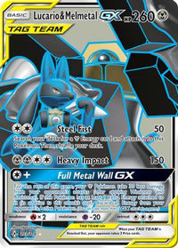 Lucario & Melmetal GX (Full Art) (203/214) - SM  Unbroken Bonds Holofoil