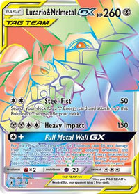 Lucario & Melmetal GX (Secret) (224/214) - SM  Unbroken Bonds Holofoil