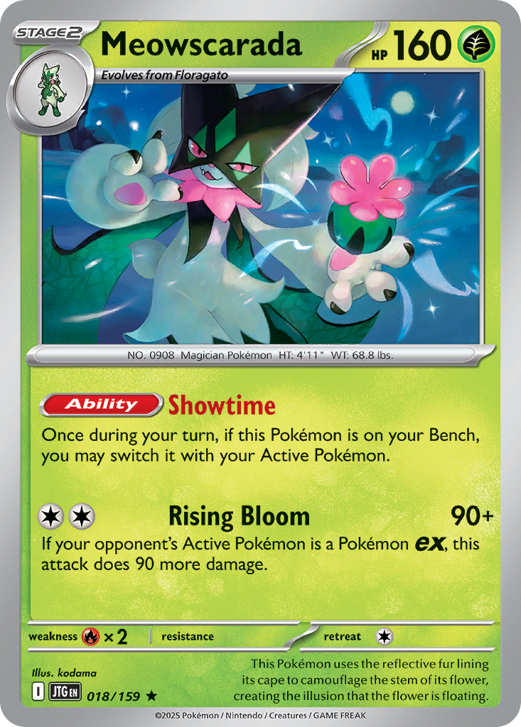 Meowscarada (Cosmos Foil) (18/159) - Miscellaneous Cards & Products Holofoil