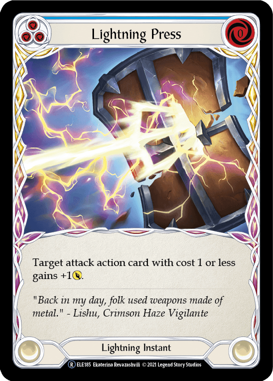 Lightning Press (Blue) [U-ELE185] (Tales of Aria Unlimited) Unlimited Normal - POKÉ JEUX