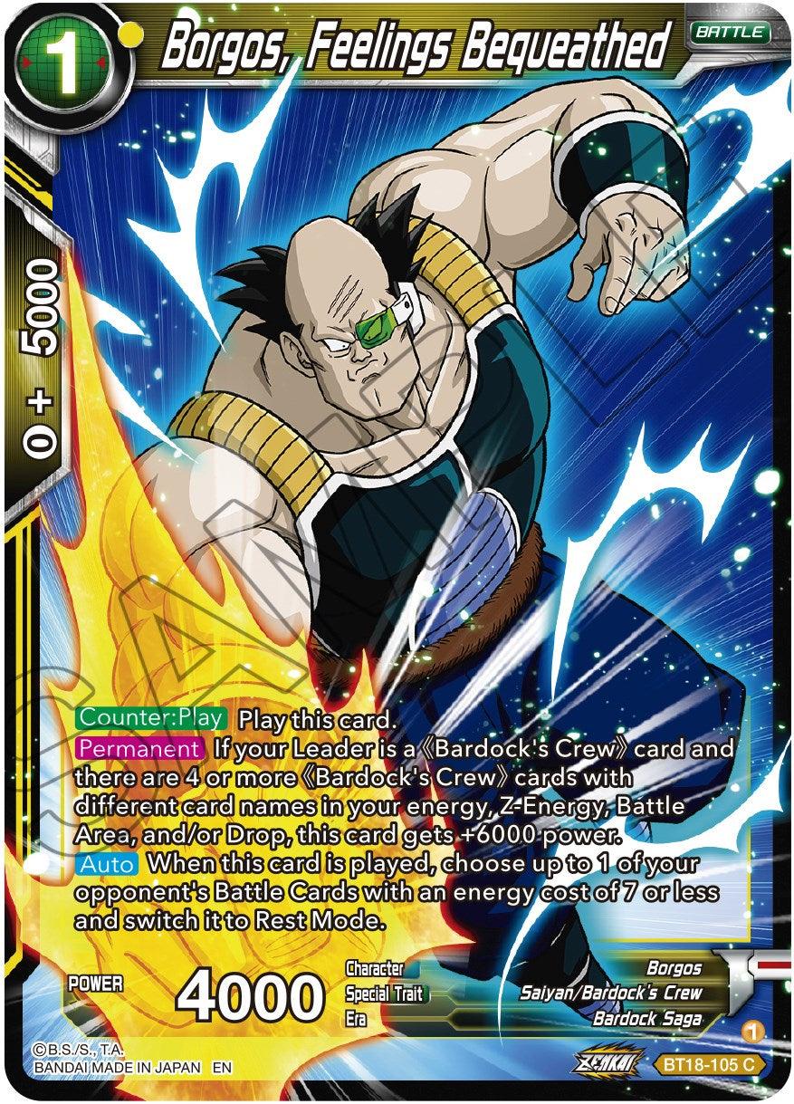 Borgos, Feelings Bequeathed (BT18-105) [Dawn of the Z-Legends] - POKÉ JEUX