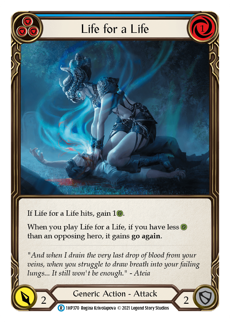 Life for a Life (Blue) [1HP370] (History Pack 1) - POKÉ JEUX