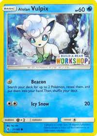 Alolan Vulpix (Build-A-Bear Workshop Exclusive) (21/145)  - Miscellaneous Cards & Products