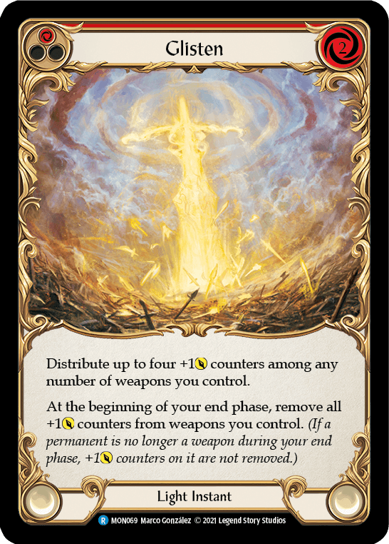 Glisten (Red) [MON069-RF] (Monarch) 1st Edition Rainbow Foil - POKÉ JEUX