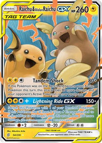 Raichu & Alolan Raichu GX (54/236) - SM  Unified Minds Holofoil