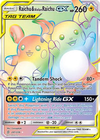 Raichu & Alolan Raichu GX (Secret) (241/236) - SM  Unified Minds Holofoil