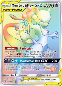 Mewtwo & Mew GX (Secret) (242/236) - SM  Unified Minds Holofoil