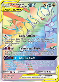 Garchomp & Giratina GX (Secret) (247/236)  - SM  Unified Minds Holofoil