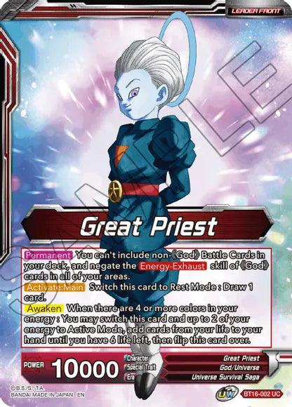 Great Priest // Great Priest, Commander of Angels (BT16-002) [Realm of the Gods] - POKÉ JEUX