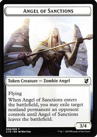 Angel of Sanctions // Horror Double-Sided Token (C19-6 // 23) - Commander 2019