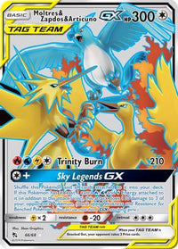 Moltres & Zapdos & Articuno GX (Full Art) (66/68) - Hidden Fates Holofoil