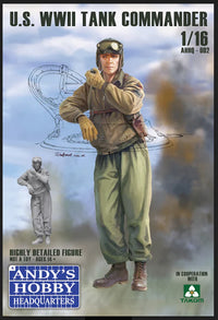 Andy's Hobby Headquarters AHHQ002 1/16 US WWII Tank Commander Figure (full body) (Special Order)