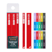 DSPIAE Aluminum Alloy Sanding Board (2x Small + 2x Medium) (Red) (For use with adhesive sandpaper) (Special Order)