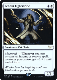 Leonin Lightscribe [Strixhaven: School of Mages Prerelease Promos]