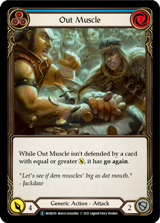 Out Muscle (Blue) [U-MON250-RF] (Monarch Unlimited) Unlimited Rainbow Foil - POKÉ JEUX