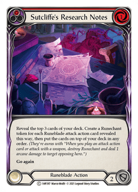 Sutcliffe's Research Notes (Red) [1HP297] (History Pack 1) - POKÉ JEUX