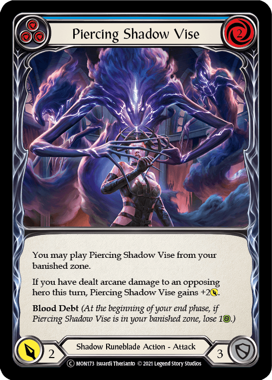 Piercing Shadow Vise (Blue) [U-MON173-RF] (Monarch Unlimited) Unlimited Rainbow Foil - POKÉ JEUX