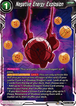 Negative Energy Explosion (BT14-139) [Cross Spirits] - POKÉ JEUX