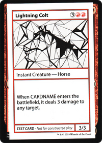 Lightning Colt (2021 Edition) [Mystery Booster Playtest Cards]