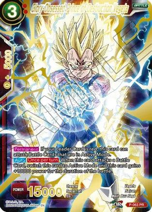 Glory-Obsessed Prince of Destruction Vegeta (Gold Stamped) (P-063) [Mythic Booster] - POKÉ JEUX
