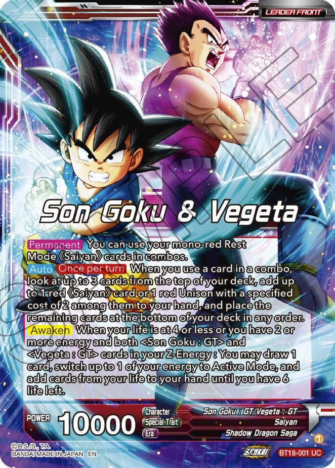 Son Goku & Vegeta // SS4 Son Goku & SS4 Vegeta, In It Together (BT18-001) [Dawn of the Z-Legends] - POKÉ JEUX