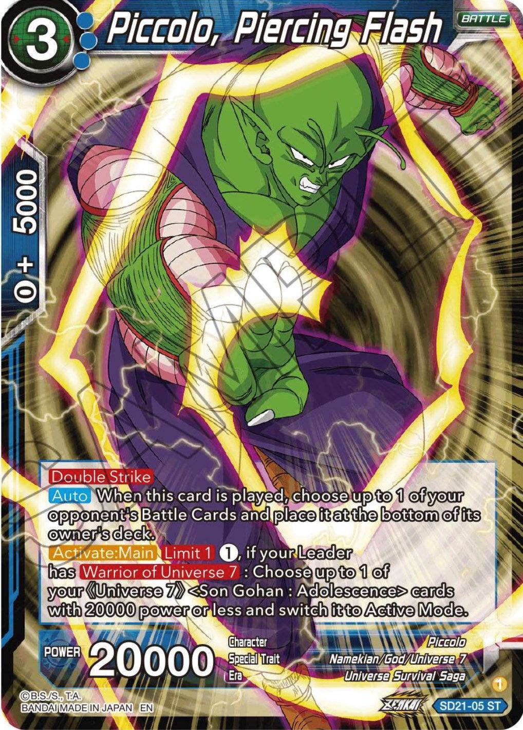 Piccolo, Piercing Flash (Starter Deck Exclusive) (SD21-05) [Power Absorbed] - POKÉ JEUX
