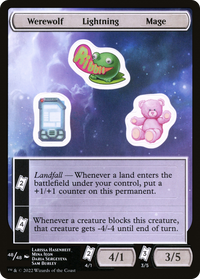 Werewolf Lightning Mage [Unfinity Stickers]