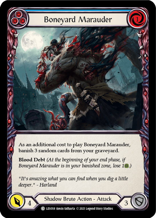 Boneyard Marauder (Blue) [LEV018] (Monarch Levia Blitz Deck) - POKÉ JEUX