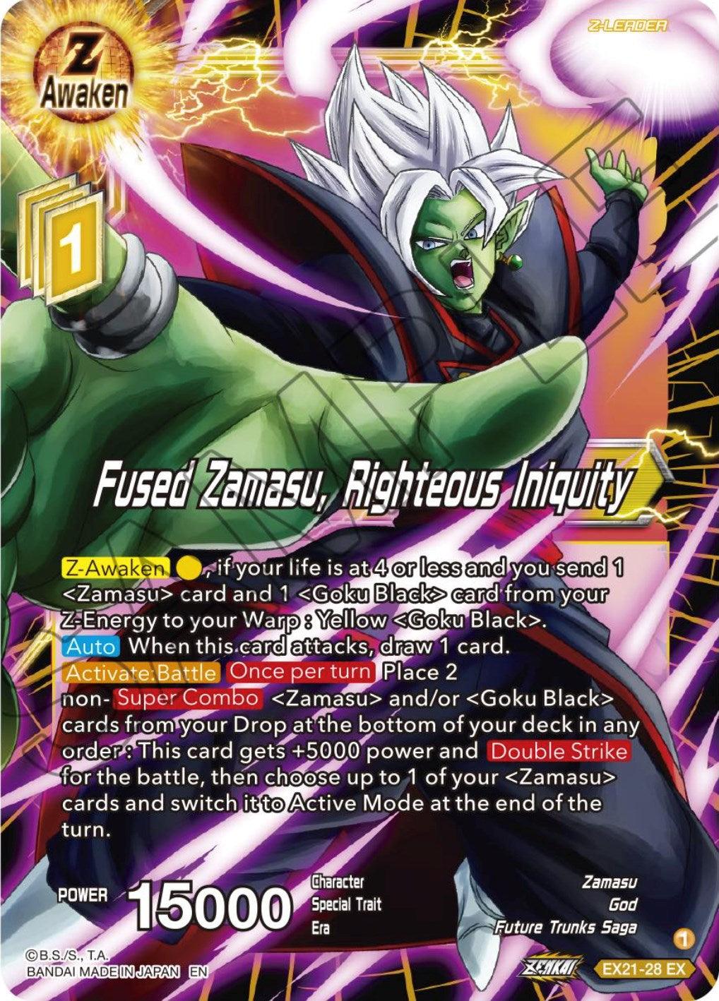 Fused Zamasu, Righteous Iniquity (EX21-28) [5th Anniversary Set] - POKÉ JEUX