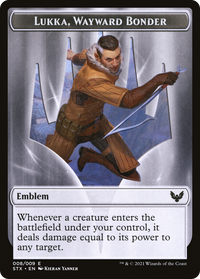 Lukka, Wayward Bonder Emblem (TSTX-008) - Strixhaven: School of Mages Tokens Foil