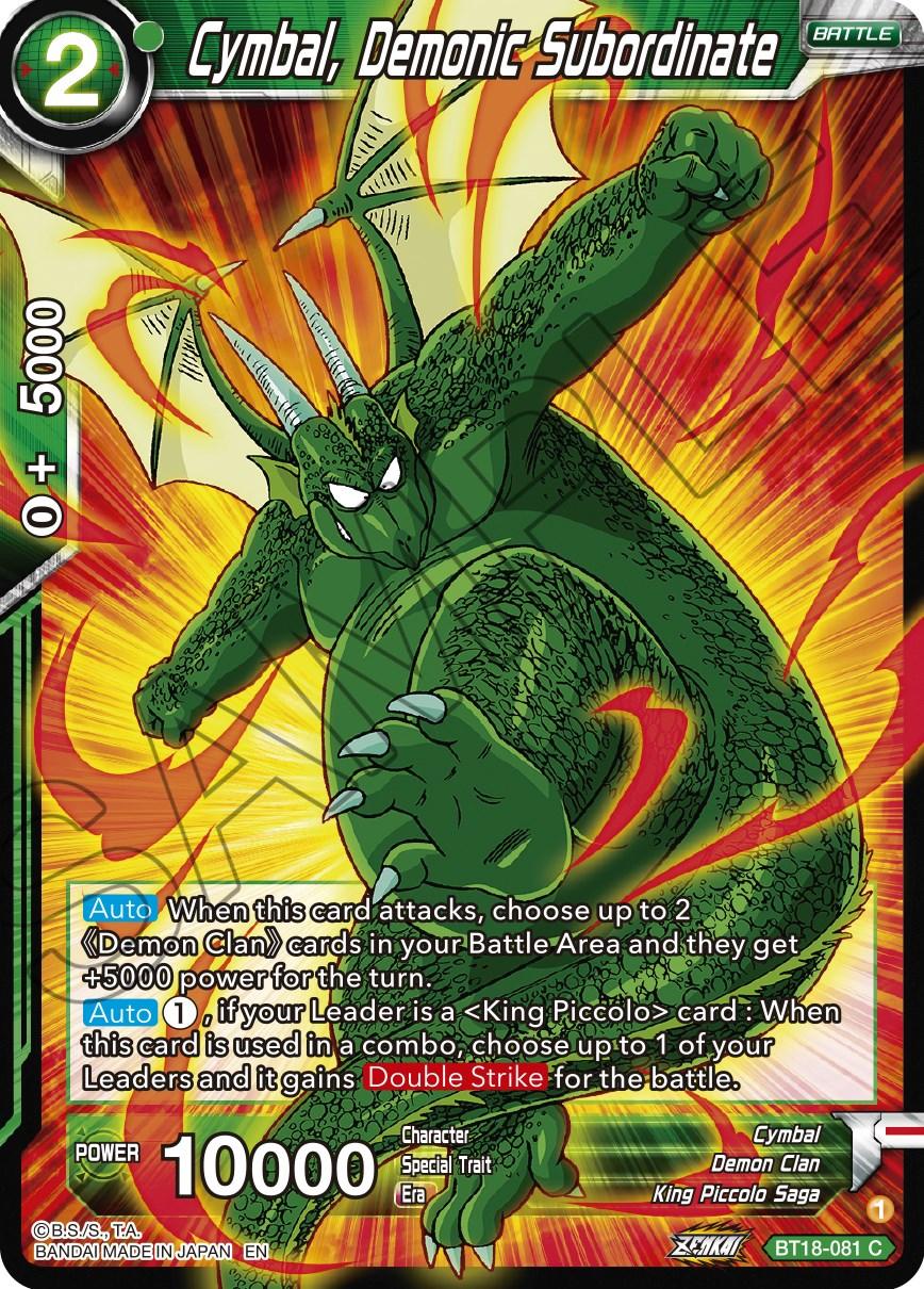 Cymbal, Demonic Subordinate (BT18-081) [Dawn of the Z-Legends] - POKÉ JEUX