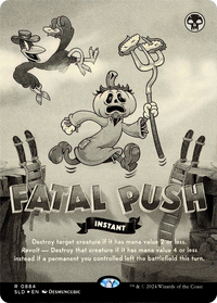 Fatal Push (0884) (Black & White Foil) (SLD-884) - Secret Lair Drop Series Foil